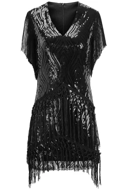 BABEYOND Flapper Dresses | Fringe<Sparkly Sequin Bodycon Flapper Dress