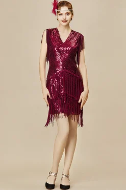 BABEYOND Flapper Dresses | Fringe<Sparkly Sequin Bodycon Flapper Dress
