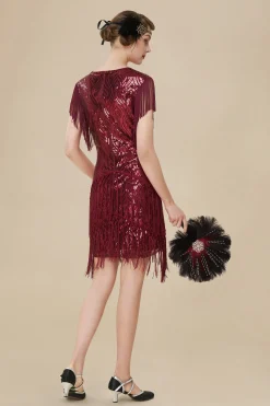 BABEYOND Flapper Dresses | Fringe<Sparkly Sequin Bodycon Flapper Dress