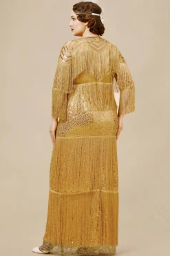 BABEYOND Evening Dresses | Fringe<Strap V Neck Sequin Dress With Shawl
