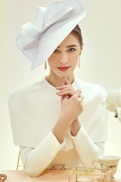 BABEYOND Fascinators | Lady<Straw Pillbox Race Day Fascinator