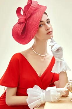 BABEYOND Fascinators | Lady<Straw Pillbox Race Day Fascinator
