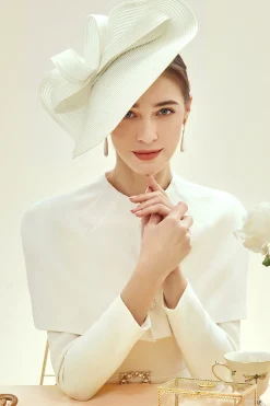 BABEYOND Fascinators | Lady<Straw Pillbox Race Day Fascinator