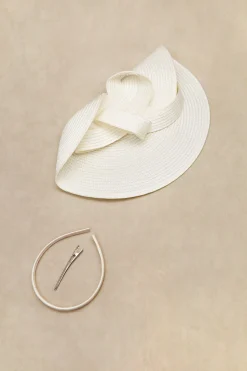 BABEYOND Fascinators | Lady<Straw Pillbox Race Day Fascinator