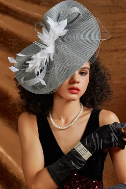 BABEYOND Fascinators<Stunning Sweep-Brim Feather Fascinator