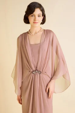 BABEYOND Day Dresses<Stylish Batwing Sleeves Pleated Day Dress