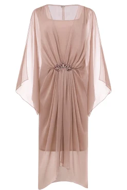 BABEYOND Day Dresses<Stylish Batwing Sleeves Pleated Day Dress