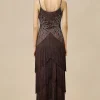 BABEYOND Evening Dresses | Fringe<Stylish Geometric Fan Fringe Evening Gown