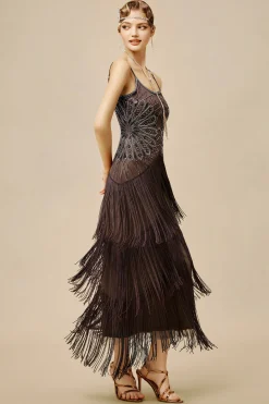 BABEYOND Evening Dresses | Fringe<Stylish Geometric Fan Fringe Evening Gown