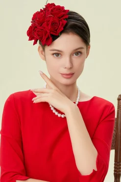 BABEYOND Fascinators<Stylish Pillbox Floral Fascinate Hat