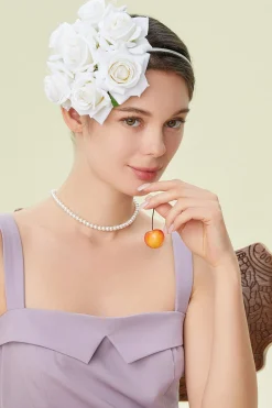 BABEYOND Fascinators<Stylish Pillbox Floral Fascinate Hat