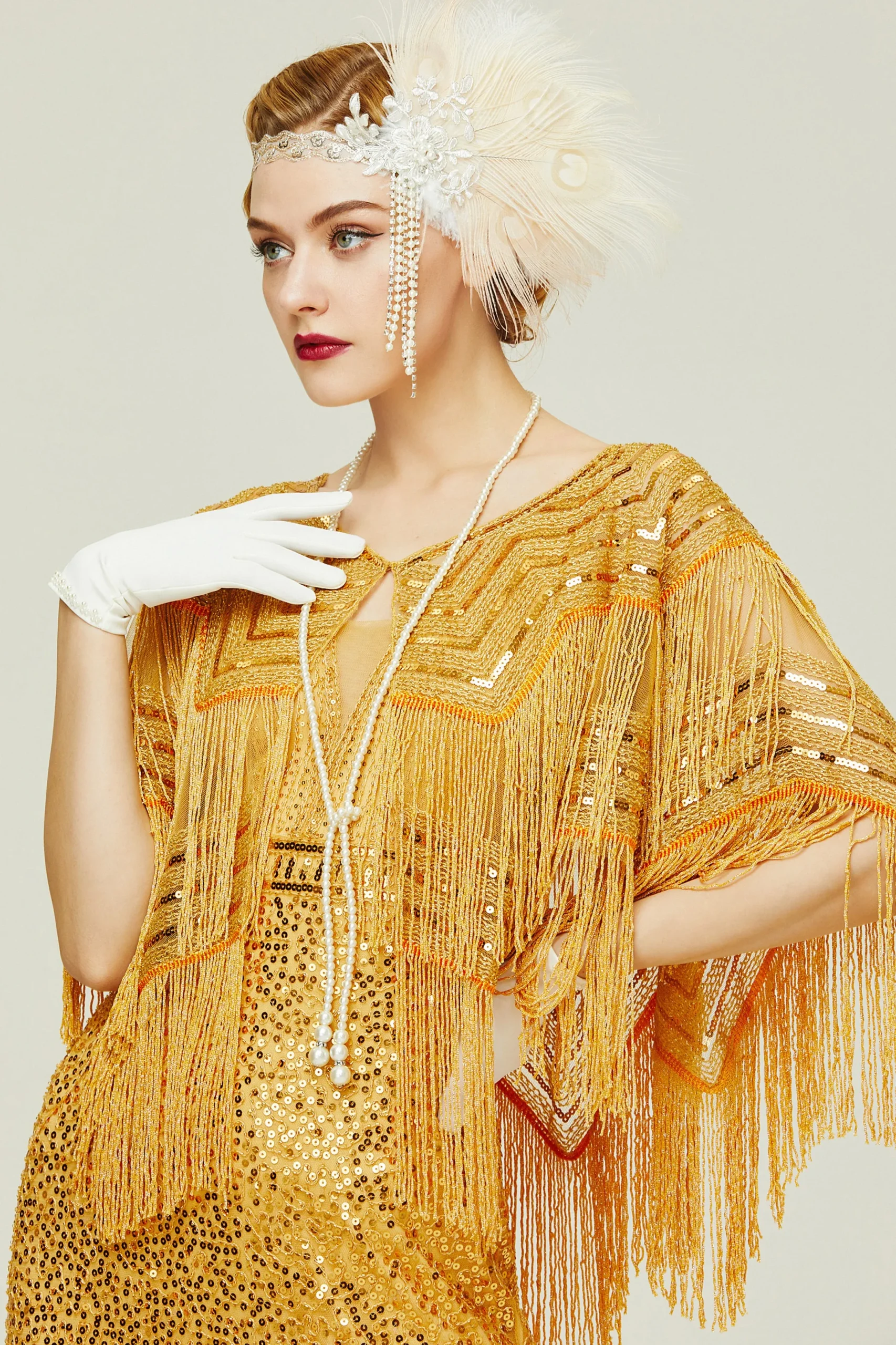 BABEYOND Shawls & Scarves | Bead<Swaying Fringe Beaded Flapper Shawl