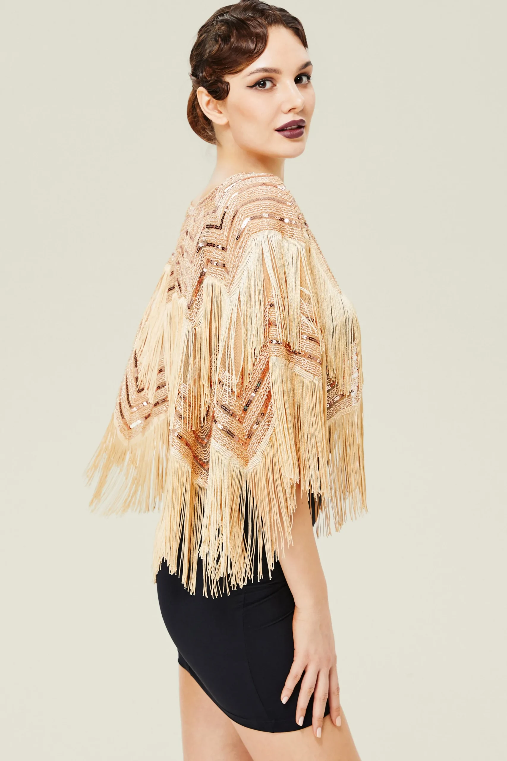 BABEYOND Shawls & Scarves | Bead<Swaying Fringe Beaded Flapper Shawl