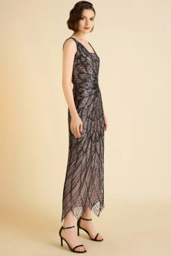 BABEYOND Evening Dresses | Sequin<Symmetrical Floral Sequin-Accented Evening Gown