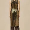 BABEYOND Evening Dresses | Fringe<The Story of an Awakening Metallic Rhinestone Evening Gown