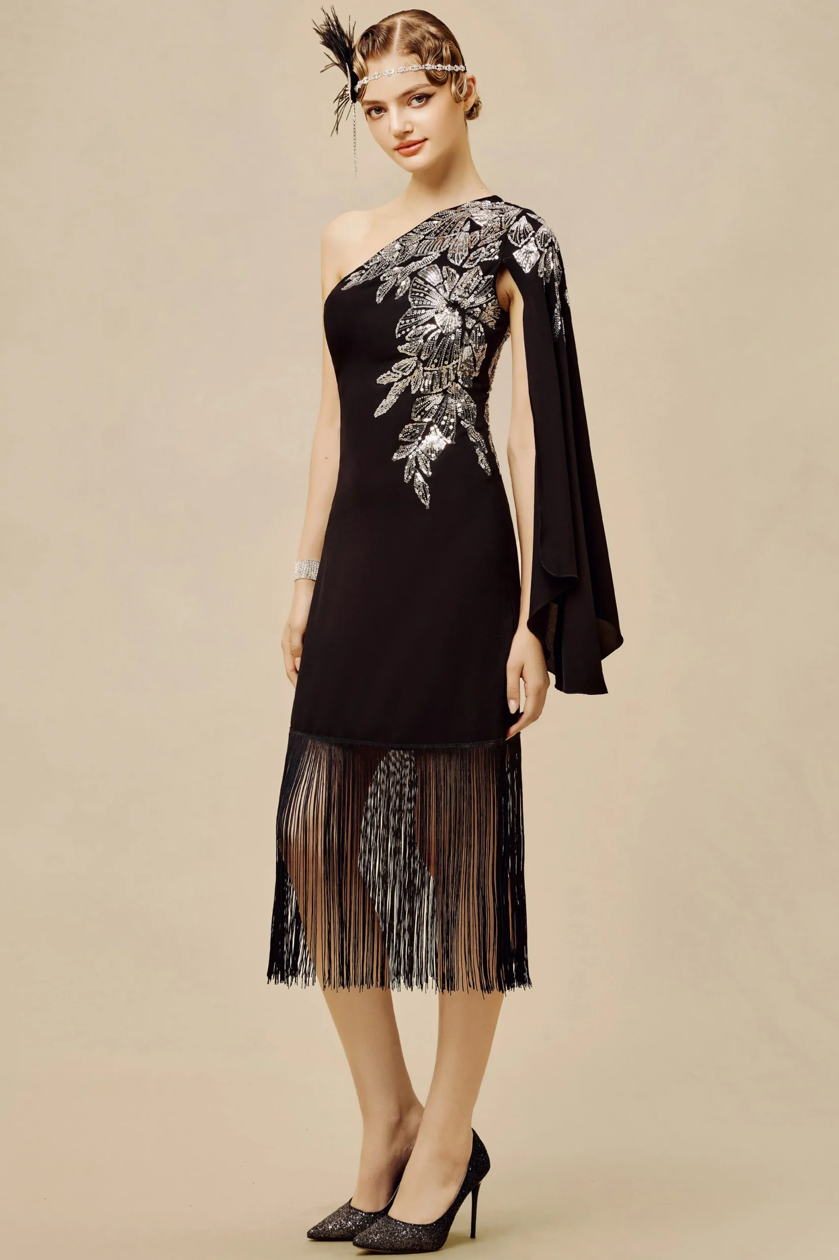 BABEYOND Formal Dresses | Wedding Dresses<The Story of an Awakening Fringe Crepe Evening Gown
