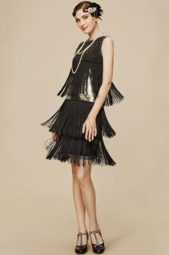 BABEYOND Flapper Dresses | Fringe<Tiered Tassel Vintage Gatsby Dress