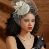 BABEYOND Fascinators<Unique Floral Mesh Fascinator