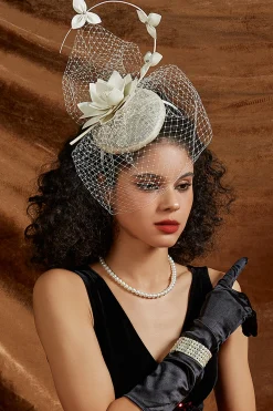 BABEYOND Fascinators<Unique Floral Mesh Fascinator