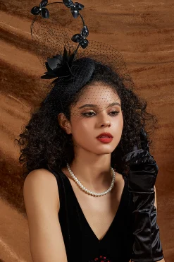BABEYOND Fascinators<Unique Floral Mesh Fascinator
