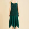 BABEYOND Flapper Dresses | Wedding Dresses<Unique Flounce Hem Peacock Cocktail Dress