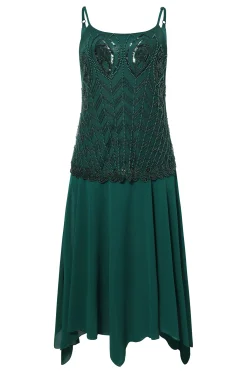 BABEYOND Flapper Dresses | Wedding Dresses<Unique Flounce Hem Peacock Cocktail Dress