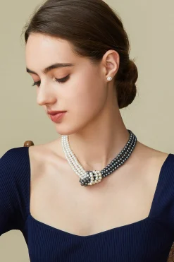 BABEYOND Necklaces | Lady<Unique Gatsby Knotted Pearl Necklace