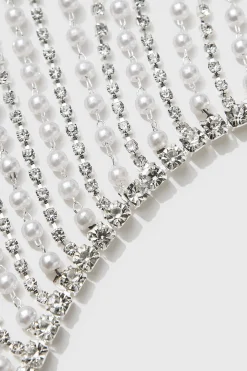 BABEYOND Necklaces | Rhinestone<Unique Pearl Rhinestone Chain Mask