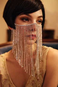 BABEYOND Necklaces | Rhinestone<Unique Pearl Rhinestone Chain Mask