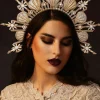 BABEYOND Halo Crown<Unique Shell Rhinestone Halo Crown