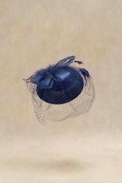 BABEYOND Fascinators<Vintage Bow Knot Pillbox Veil Feather Fascinator
