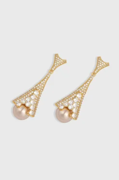 BABEYOND Earrings | Vintage<Vintage Crystal Pearl Dangle Earrings