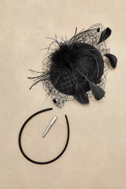 BABEYOND Fascinators<Vintage Feather Veil Fascinator