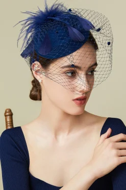 BABEYOND Fascinators<Vintage Feather Veil Fascinator