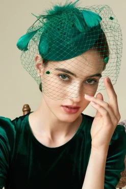 BABEYOND Fascinators<Vintage Feather Veil Pillbox Fascinator