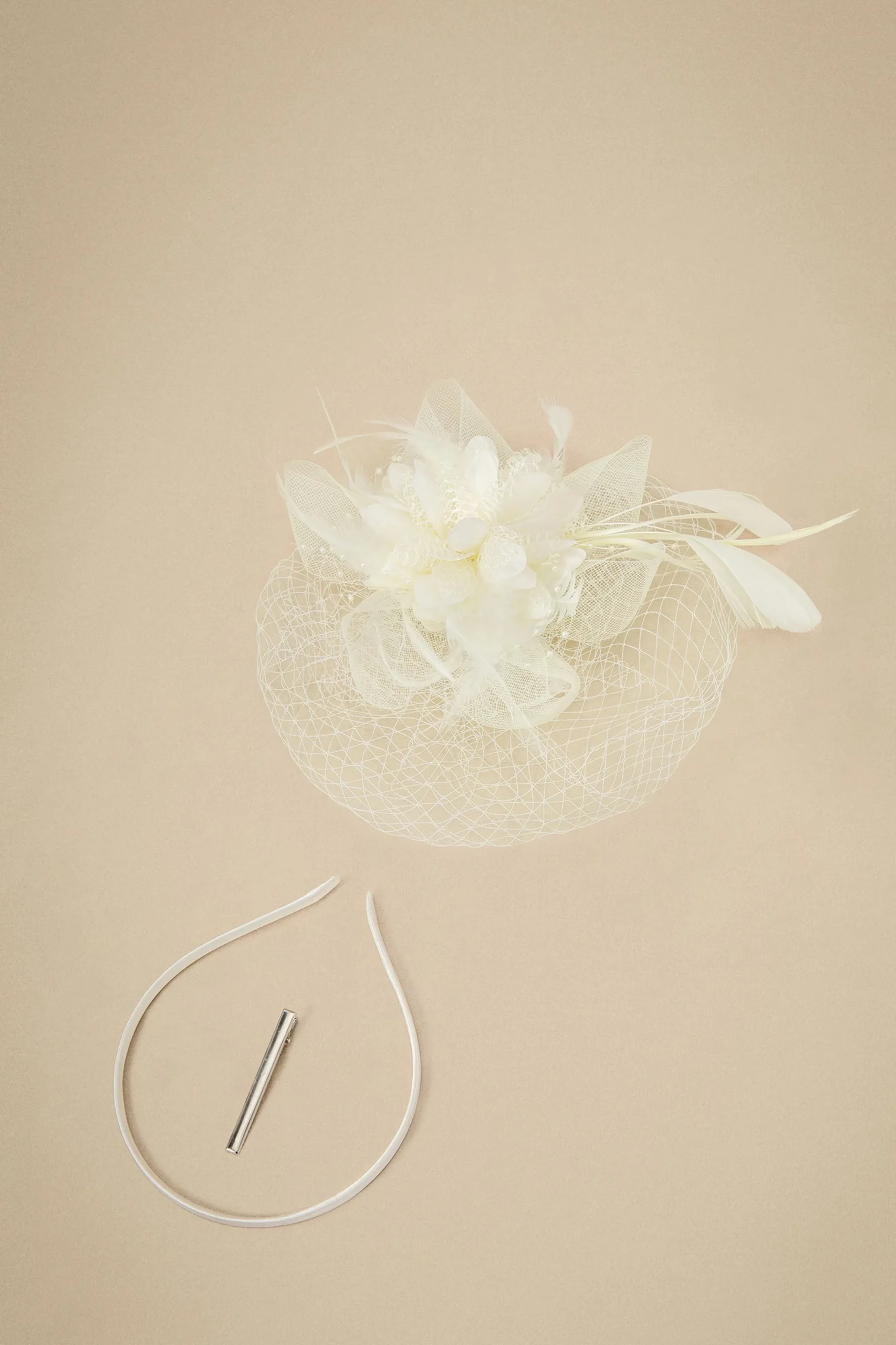 BABEYOND Fascinators<Vintage Feathers Floral Veil Fascinator