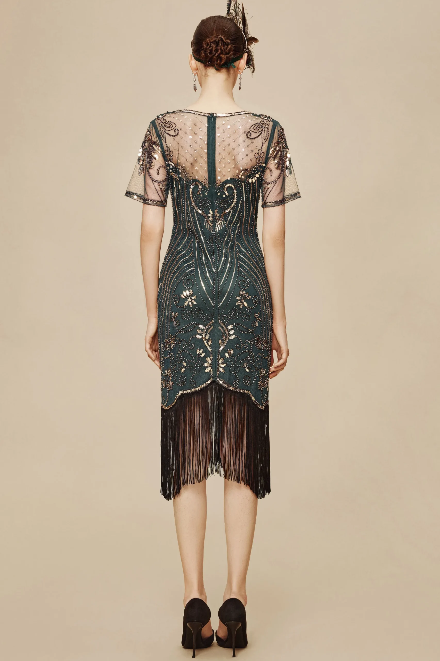 BABEYOND Flapper Dresses | Fringe<Vintage Glorious Paisley Fringe Flapper Dress