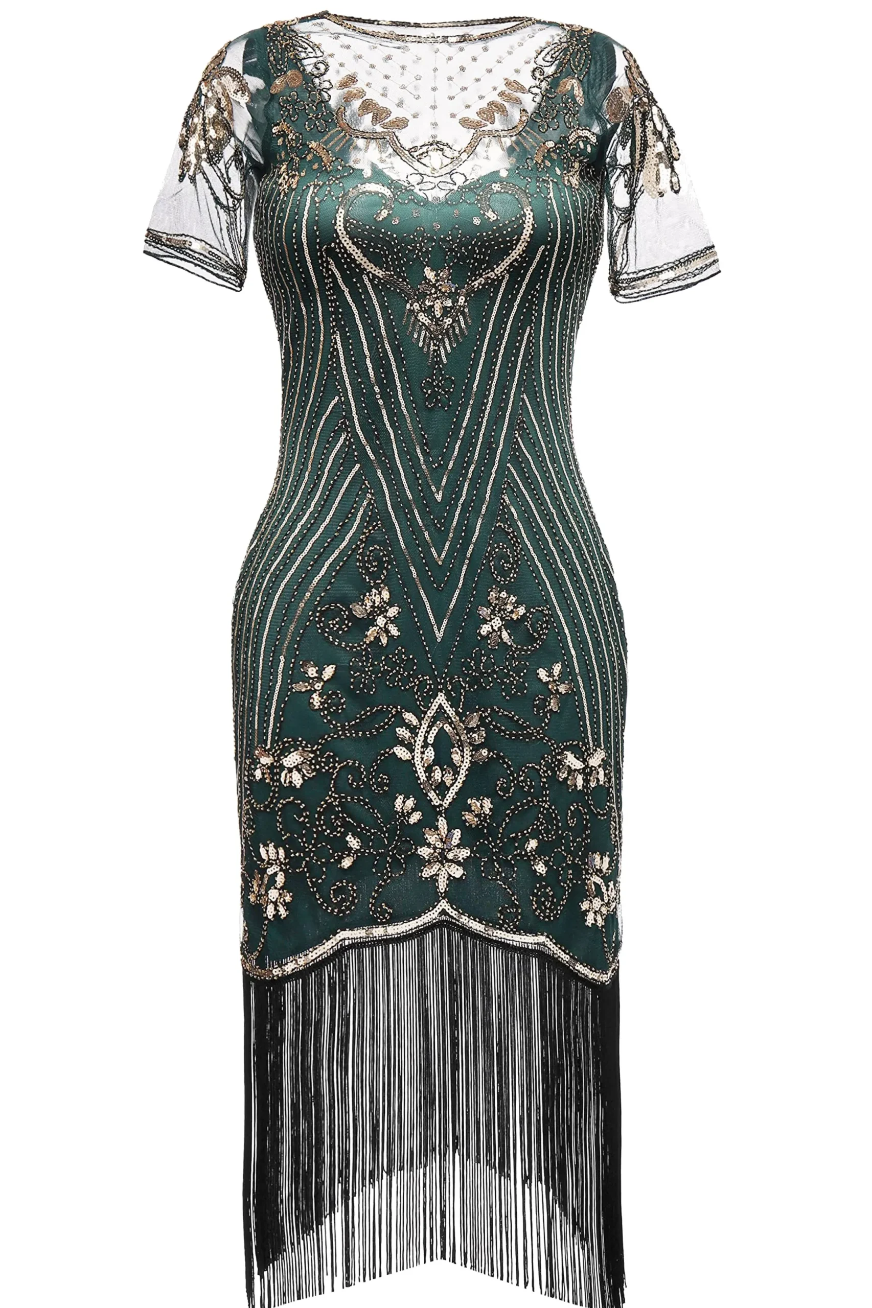 BABEYOND Flapper Dresses | Fringe<Vintage Glorious Paisley Fringe Flapper Dress