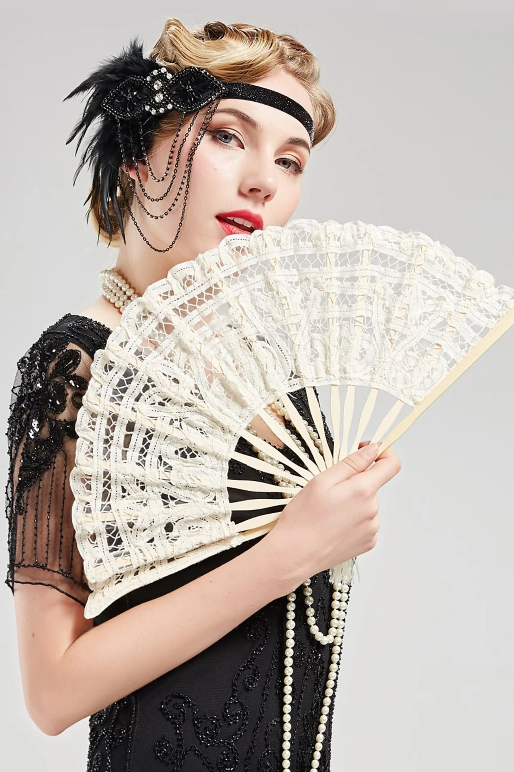 BABEYOND Fans | Vintage<Vintage Lace Design Folding Fan