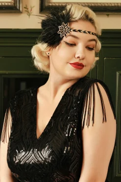 BABEYOND Feather | Rhinestone<Vintage Ostrich Feather Headband
