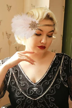 BABEYOND Feather | Rhinestone<Vintage Ostrich Feather Headband