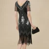 BABEYOND Flapper Dresses | Fringe<Vintage Paisley Flapper Gatsby Dress