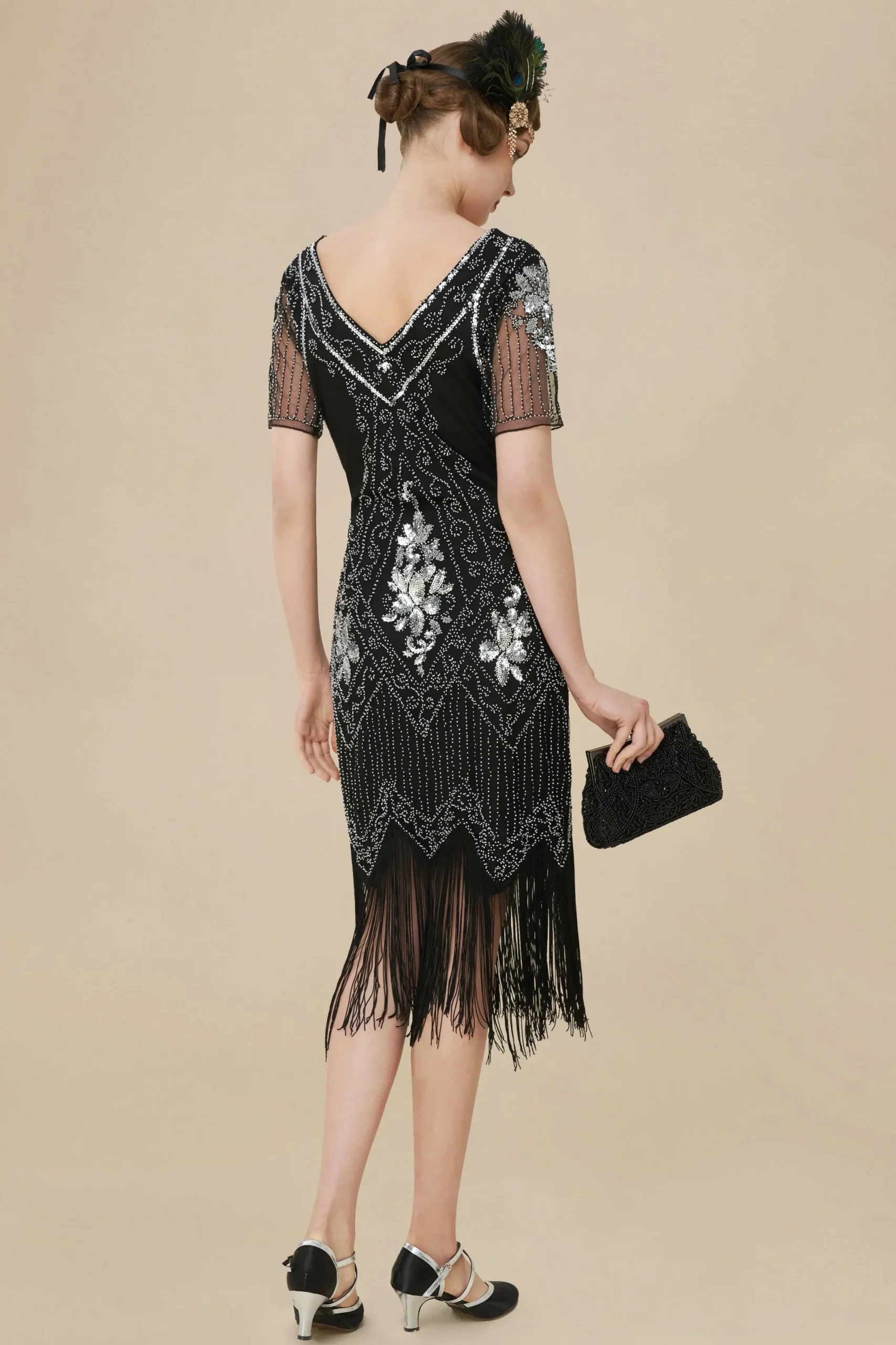 BABEYOND Flapper Dresses | Fringe<Vintage Paisley Flapper Gatsby Dress