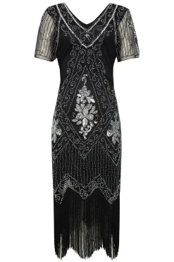 BABEYOND Flapper Dresses | Fringe<Vintage Paisley Flapper Gatsby Dress