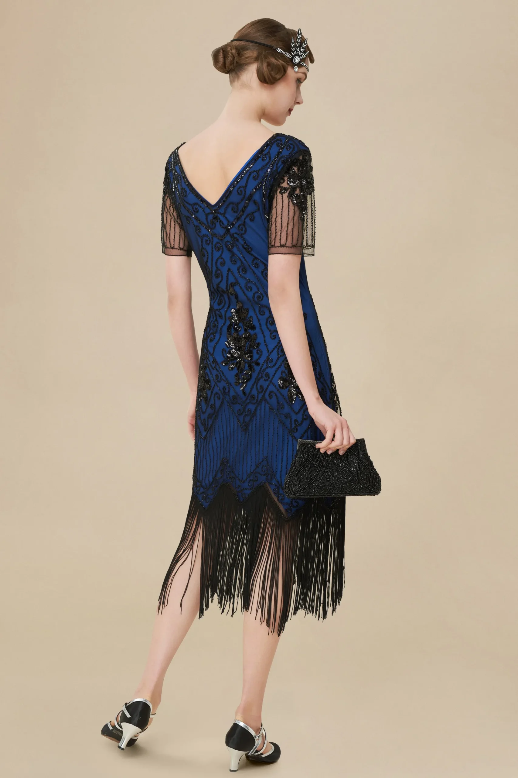 BABEYOND Flapper Dresses | Fringe<Vintage Paisley Flapper Gatsby Dress