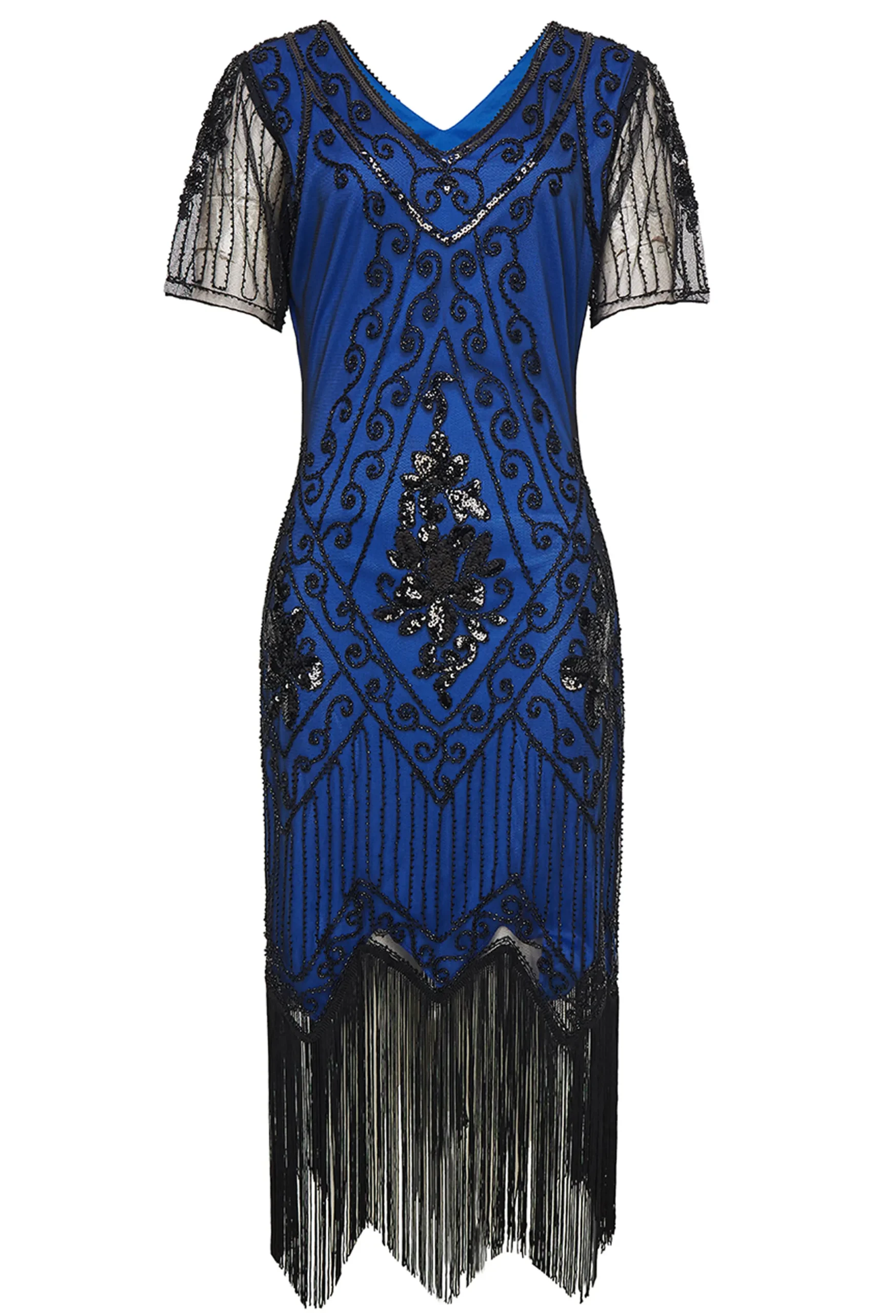 BABEYOND Flapper Dresses | Fringe<Vintage Paisley Flapper Gatsby Dress