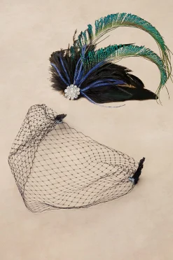 BABEYOND Fascinators | Vintage<Vintage Peacock Tea Party Fascinator