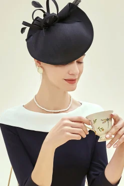 BABEYOND Fascinators<Vintage Pillbox Feather Cocktail Fascinate Hat