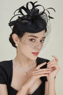 BABEYOND Fascinators<Vintage Pillbox Veil Cocktail Fascinator