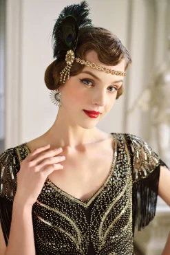 BABEYOND Rhinestone | Chain<Vintage Rhinestone Peacock Headpiece